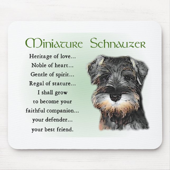 Tapis De Souris Cadeaux Schnauzer miniatures (Devant)