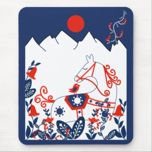 Tapis De Souris Cadeaux Suédois Et Finlandais D'Art Populaire