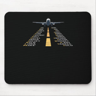 Tapis De Souris Cadet de pilote d'appareil phonétique Cadet d'avio