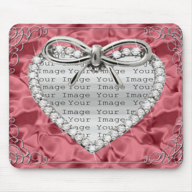 Tapis De Souris Cadres Carburant Diamond Plaque Souris Rouge (Devant)