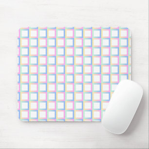 Tapis De Souris Cadres de Motif blanc symétrique À damiers dégradé