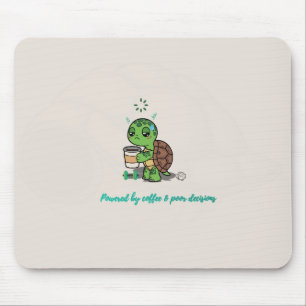 Tapis de souris Café Amateur Tortue Mignonne