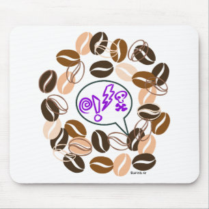 Tapis De Souris CAFÉ & CUSSIN' de Jeff Willis Art