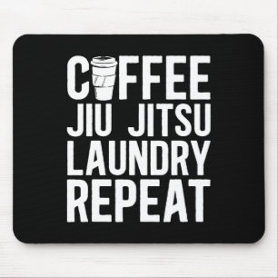 Tapis De Souris Café Jiu Jitsu Laverie Répéter Mélange Arts Martia