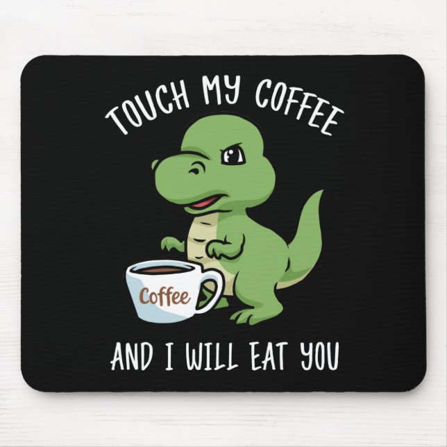 Tapis De Souris Café Lover Cadeau Hommes Dinosaure Café Cadeaux Ca (Devant)
