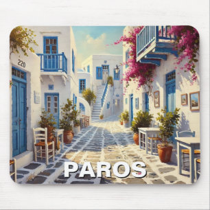 Tapis De Souris Cafe Paros Grèce Îles Travel