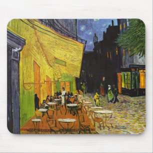 Tapis De Souris Café Terrasse à Night Van Gogh
