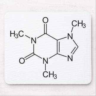 Tapis De Souris Caféine Molécule Chimie Café Atomes