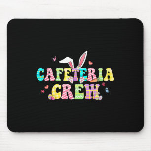 Tapis De Souris Cafeteria Crew Happy Pâques Bunny Déjeuner Lady Ma
