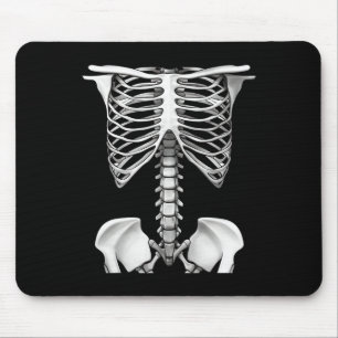 Tapis De Souris Cage De Rib Skeleton Cadeaux De Costume Halloween 