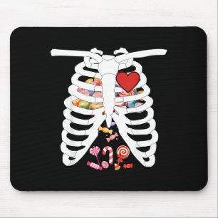 Tapis De Souris Cage thoracique de squelette Radiographie Bonbons
