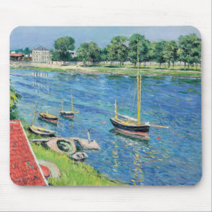 Tapis De Souris Caillebotte - La Seine à Argenteuil, Bateaux à l'a