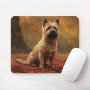 Tapis De Souris Cairn Terrier dans les feuilles d'automne Inspire