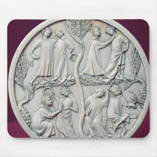 Tapis De Souris Caisse de miroir dépeignant les scènes courtoises, (Devant)