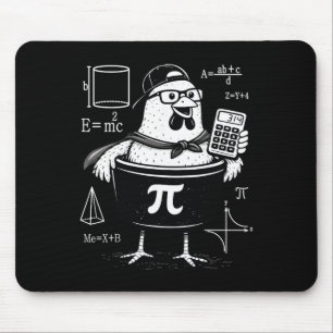 Tapis De Souris Calculatrice drôle de poulet tenant un pot Prof de