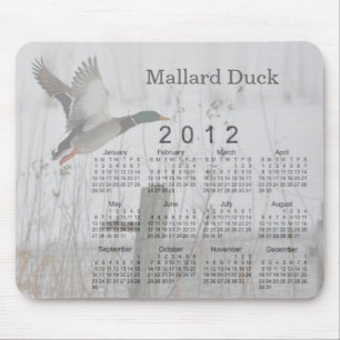 Tapis De Souris Calendrier 2012 d'oiseau