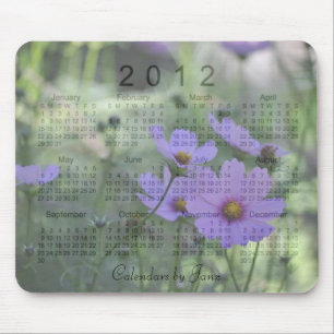 Tapis De Souris Calendrier 2012 floral