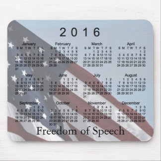 Tapis De Souris Calendrier 2016 de liberté par Janz Mousepad