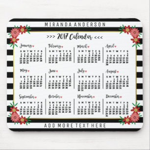 Tapis De Souris Calendrier 2017 (Voir la description pour la nouve
