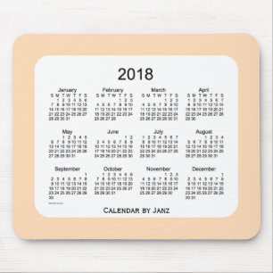 Tapis De Souris Calendrier 2018 de souffle de pêche par Janz