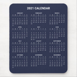 Tapis De Souris Calendrier 2021 simple mais élégant | Mousepad