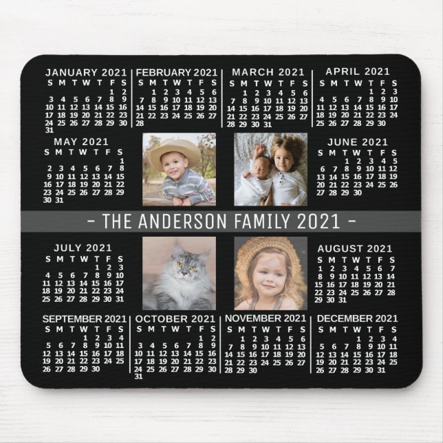 Tapis De Souris Calendrier 2021 (Voir la description pour la nouve (Devant)