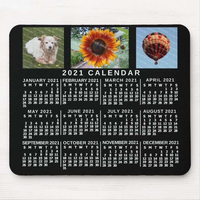 Tapis De Souris Calendrier 2021 (Voir la description pour la nouve (Devant)