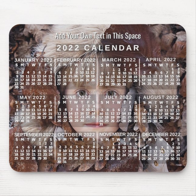 Tapis De Souris Calendrier 2022 (Voir la description pour la nouve (Devant)