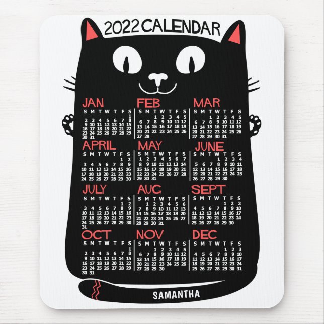 Tapis De Souris Calendrier 2022 (Voir la description pour la nouve (Devant)