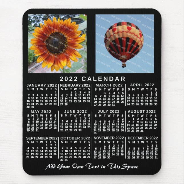 Tapis De Souris Calendrier 2022 (Voir la description pour la nouve (Devant)