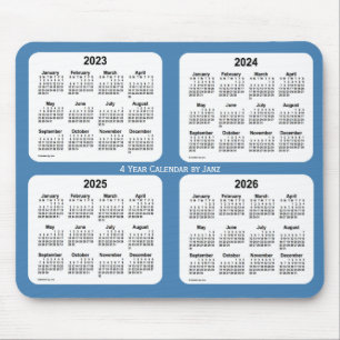 Tapis De Souris Calendrier 2023-2026 Steel Blue 4 Year par Janz