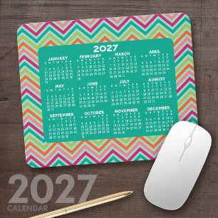 Tapis De Souris Calendrier 2023 - grand motif chevron coloré
