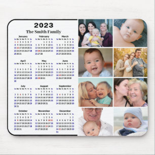 Tapis De Souris Calendrier 2023 Minimaliste 8 Photo de famille per