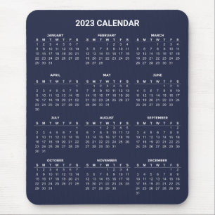 Tapis De Souris Calendrier 2023 simple mais élégant   Mousepad