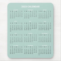 Calendrier 2023 simple mais élégant | Mousepad