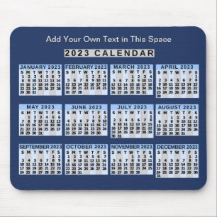 Tapis De Souris Calendrier 2023 (Voir la description pour la versi