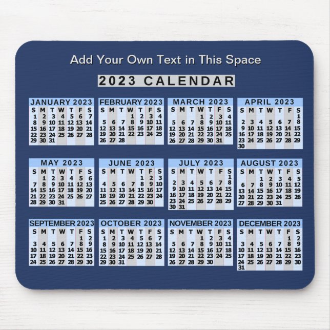 Tapis De Souris Calendrier 2023 (Voir la description pour la versi (Devant)