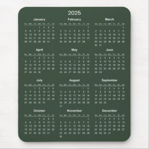 Tapis De Souris Calendrier 2025 simple mais élégant Tapis de sou