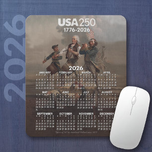 Tapis De Souris Calendrier 2026 - Esprit de 76 - 250e anniversaire