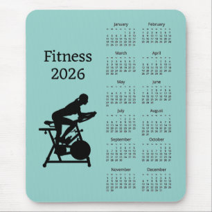 Tapis de souris Calendrier 2026 Vélo Stationnaire