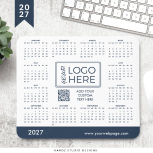 Tapis de souris Calendrier 2027 Logo d'entreprise 
