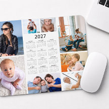 Tapis de souris calendrier 2027 personnalisé avec