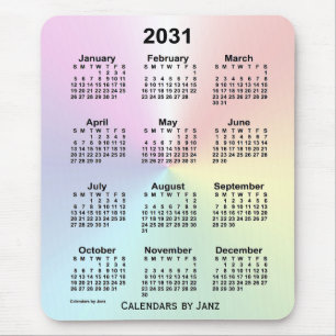 Tapis De Souris Calendrier 2031 Rainbow Cloud par Janz Mouse Pad