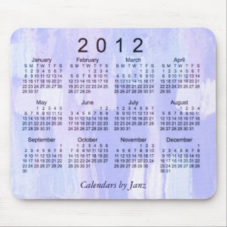 Tapis De Souris Calendrier Abstrait 2012