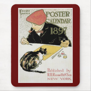 Tapis De Souris Calendrier Affiche 1897