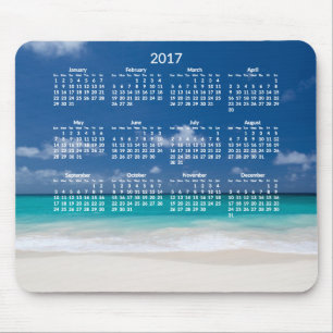 Tapis De Souris Calendrier annuel de plage 2017 Mousepads Ajouter