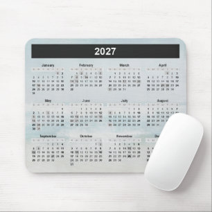 Tapis De Souris Calendrier aquarelle océan 2027