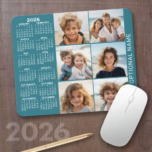 Tapis De Souris Calendrier avec 6 photo Collage