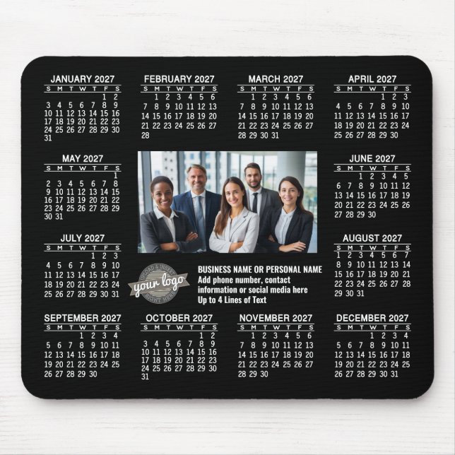 Tapis De Souris Calendrier avec logo Informations de contact Aiman (Devant)
