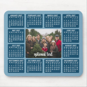 Tapis De Souris Calendrier avec photo au centre